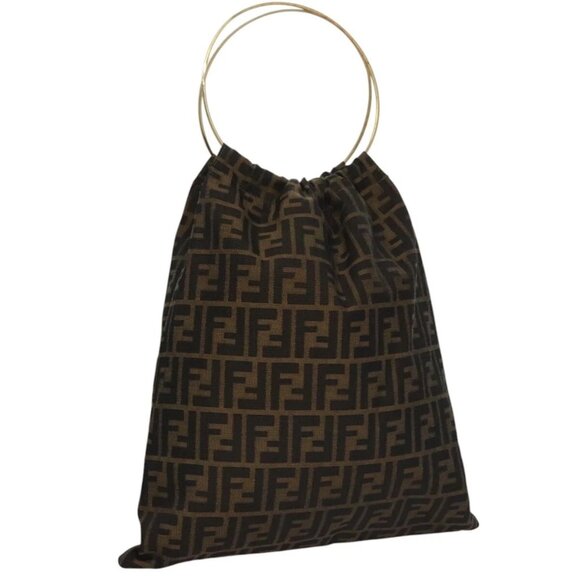 FENDI Zucca Canvas Hand Bag Brown Auth 107608V - Picture 1 of 16
